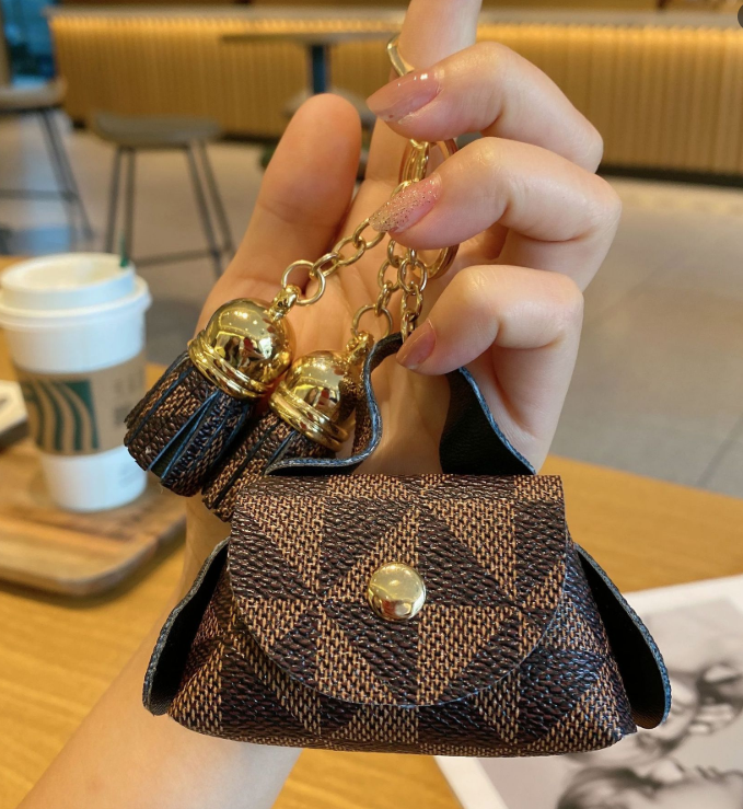 Mini Handbag Coin Purse Keychain – Stylish PU Leather - 5 colors available
