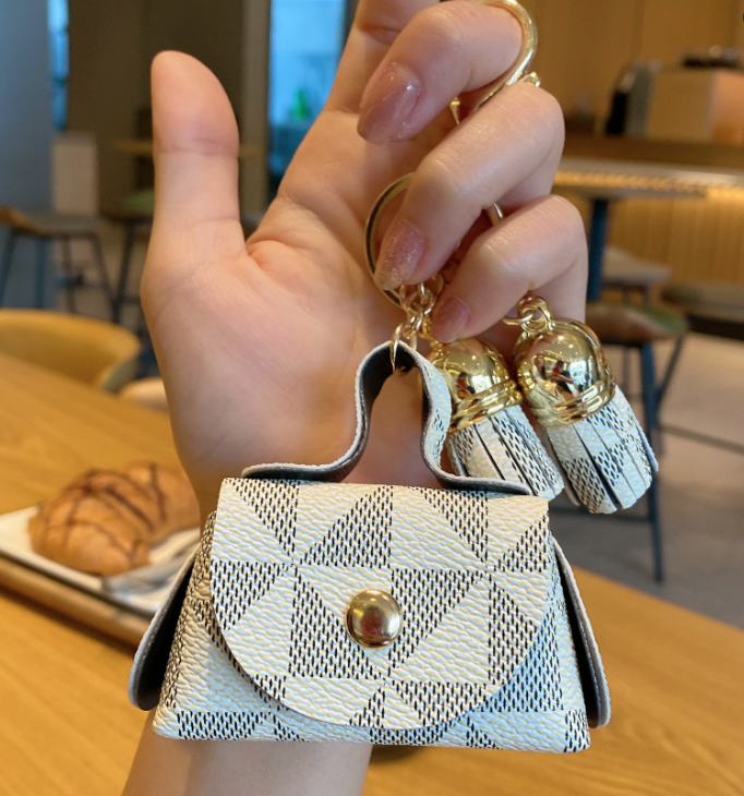 Mini Handbag Coin Purse Keychain – Stylish PU Leather - 5 colors available