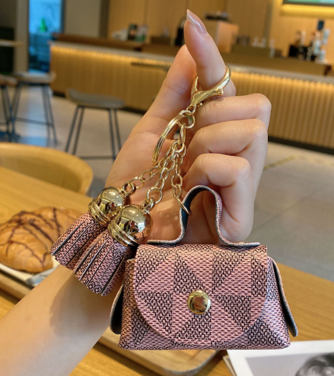 Mini Handbag Coin Purse Keychain – Stylish PU Leather - 5 colors available