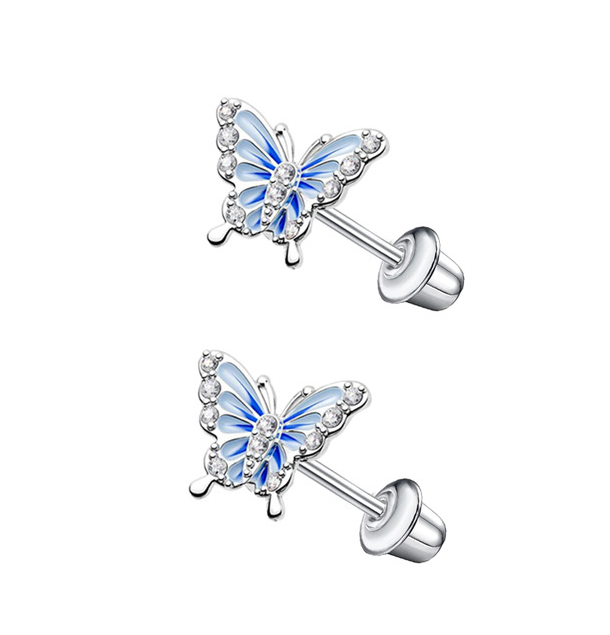 Delicate Flower Stud Earrings – Sparkling Crystal Design