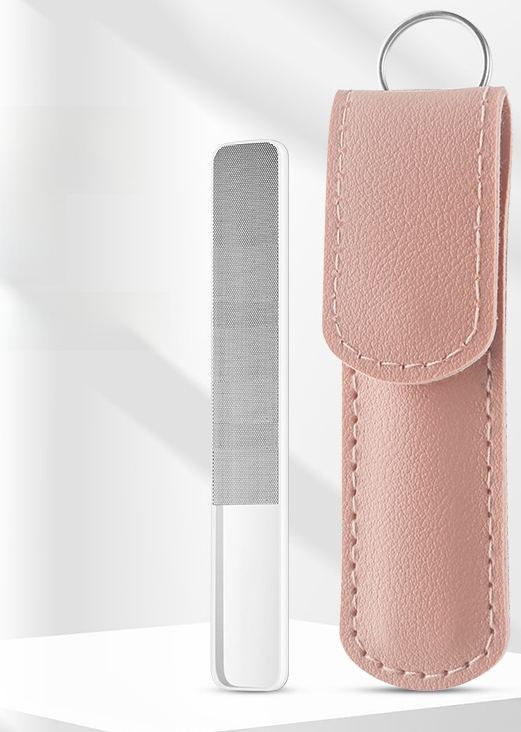 Glass Nail File with Leather Case – Manicure & Polishing Tool