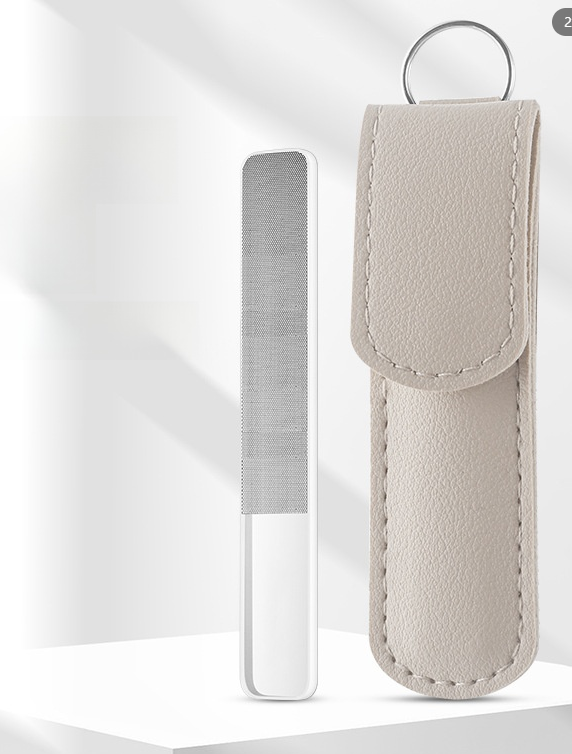 Glass Nail File with Leather Case – Manicure & Polishing Tool