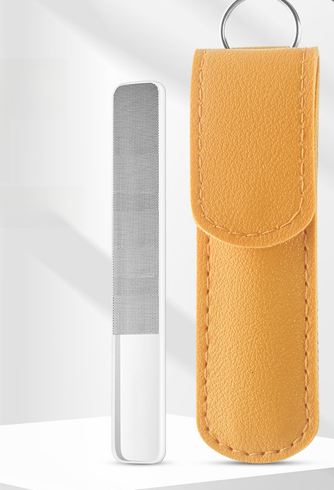 Glass Nail File with Leather Case – Manicure & Polishing Tool