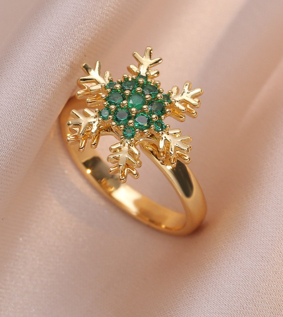 Luxury Adjustable Open Rings – 18K Gold Plated Copper with Zirconia, Multiple Elegant Leaf & Belt Buckle Styles for Women