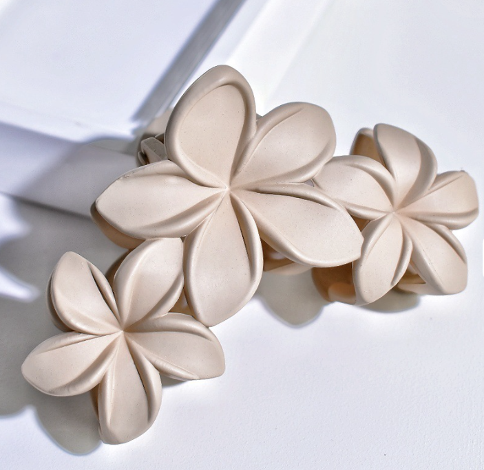 Small Floral Claw Clip – Matte Flower Hair Clip (Multiple Colors)