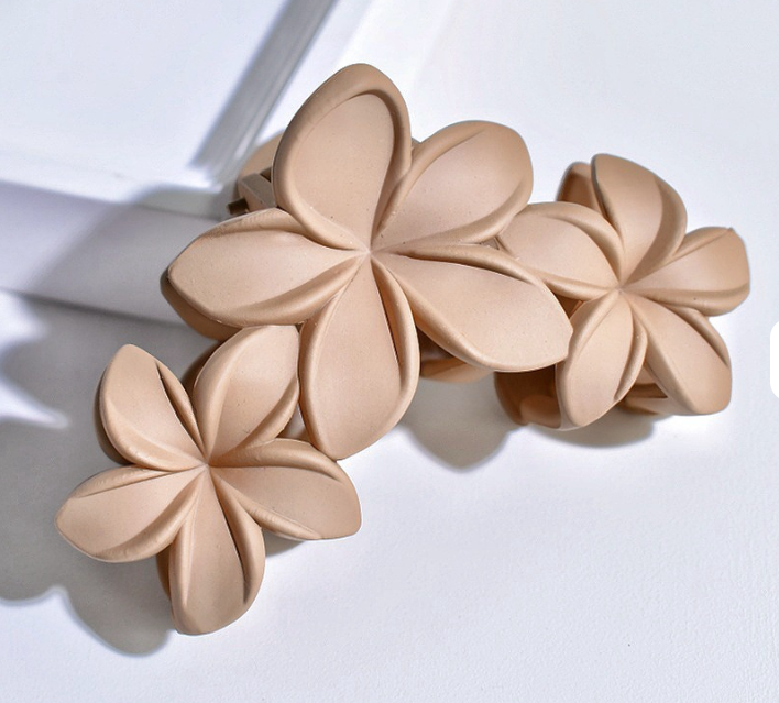 Small Floral Claw Clip – Matte Flower Hair Clip (Multiple Colors)