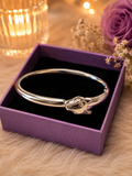 Silver Panther Open Cuff Bracelet