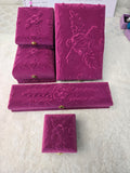 Vintage Rose Velvet Jewelry Box Set