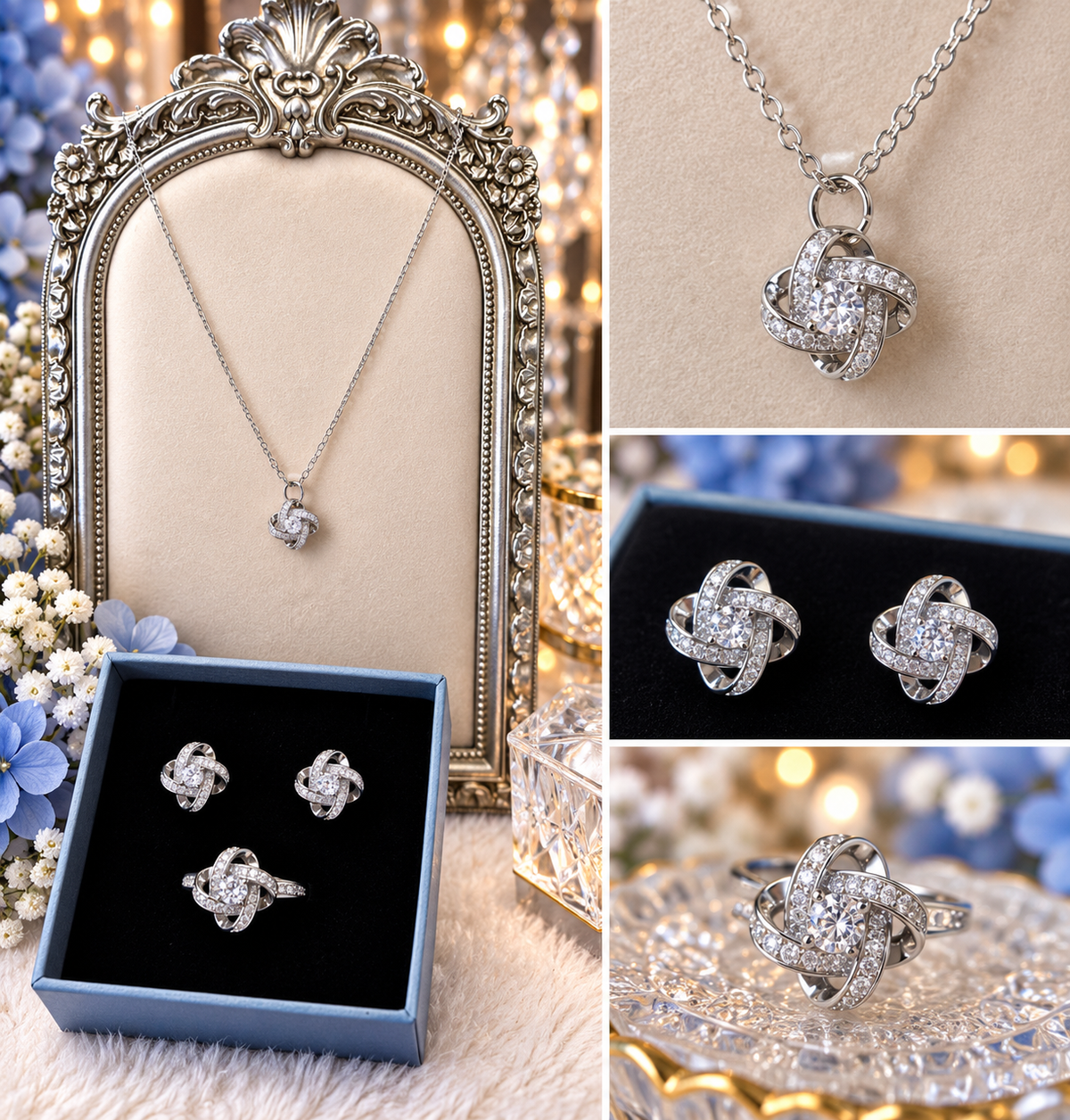 ✨ Eternal Knot Genuine Sterling Silver Jewelry Set - From $39.95