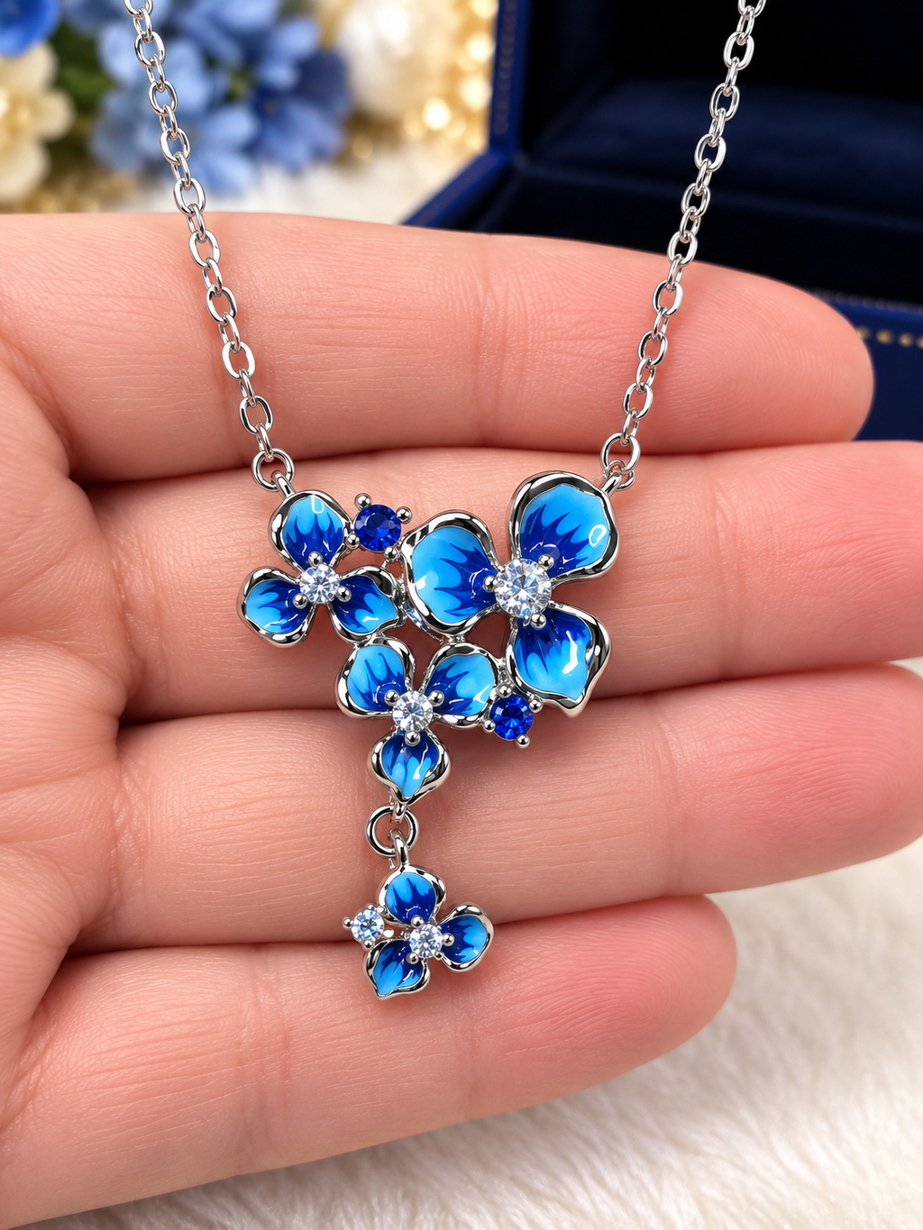 💙 Sterling Silver Blue Blossom Jewelry Set - From $59.95