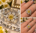 Golden Radiance Silver-Plated Stainless Steel Statement Ring