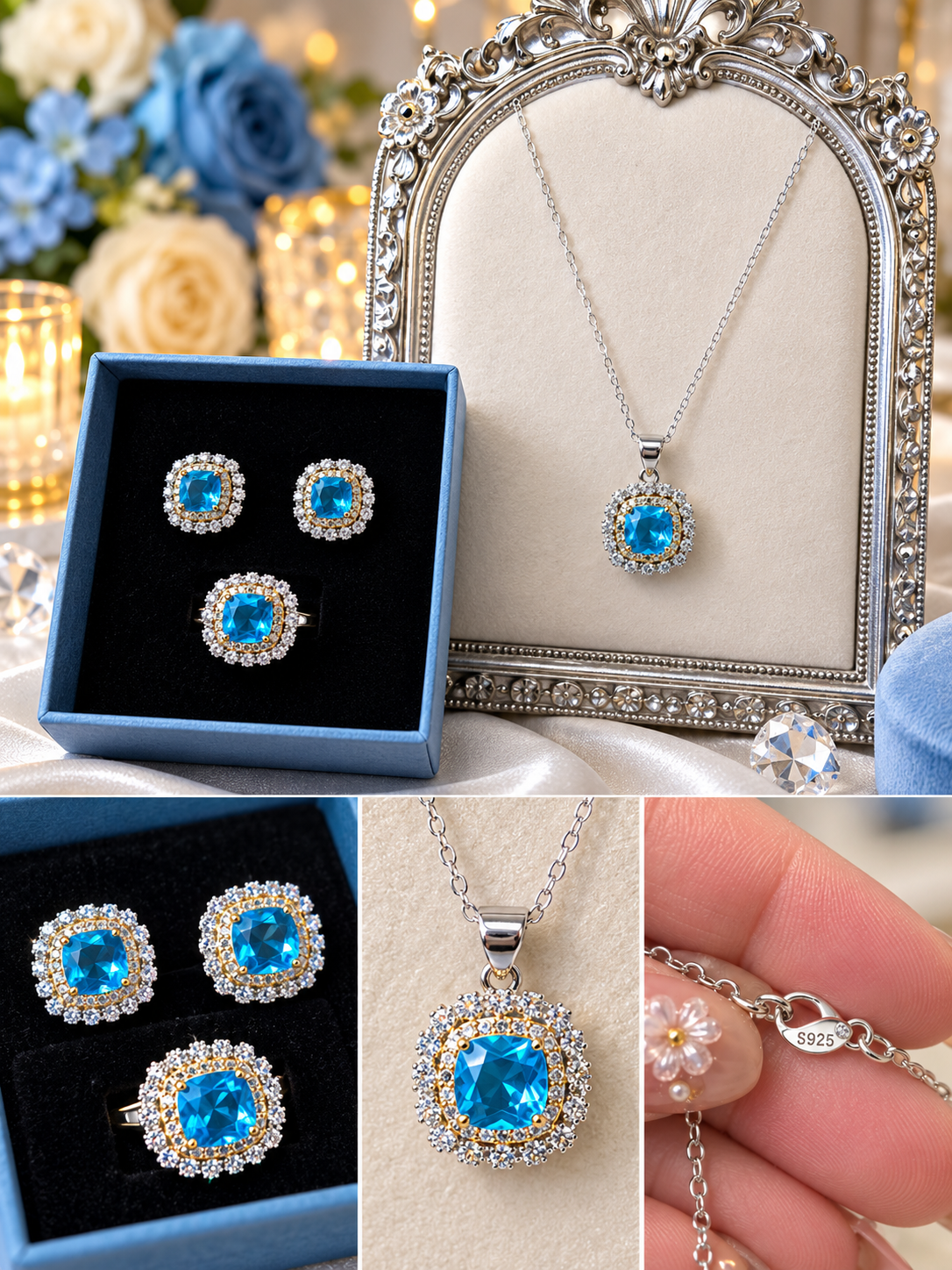 ✨ Mystic Aurora Genuine Sterling Silver Jewelry Set - From $49.95