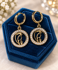 Golden Muse Crystal Drop Earrings