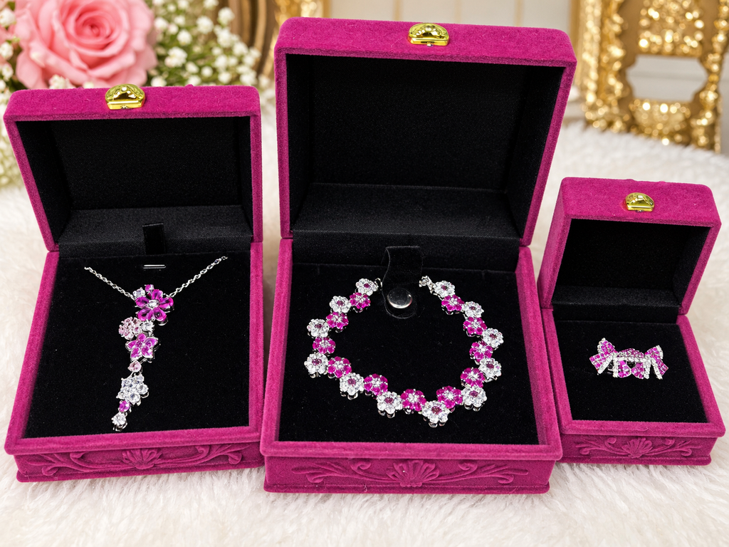 🌸 Pink Blossom Sterling Silver Jewelry Collection - From $29.95