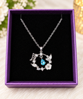 Enchanted Garden Blue Crystal Necklace