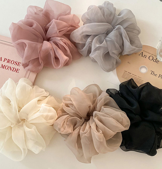 Luxe Oversized Organza Scrunchies – Lightweight & Elegant Hair Ties